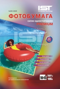 Фотобумага IST  Premium сатин 260гр/м, R4 (10х15), 500л, картон ― PRINTERA.dp.ua